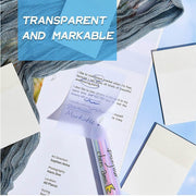 50 Sheets Clear Sticky Notes Pad Waterproof Self-Adhesive Memo Message Note Au - 50 Sheets V528-QTY-50SHEETS46840