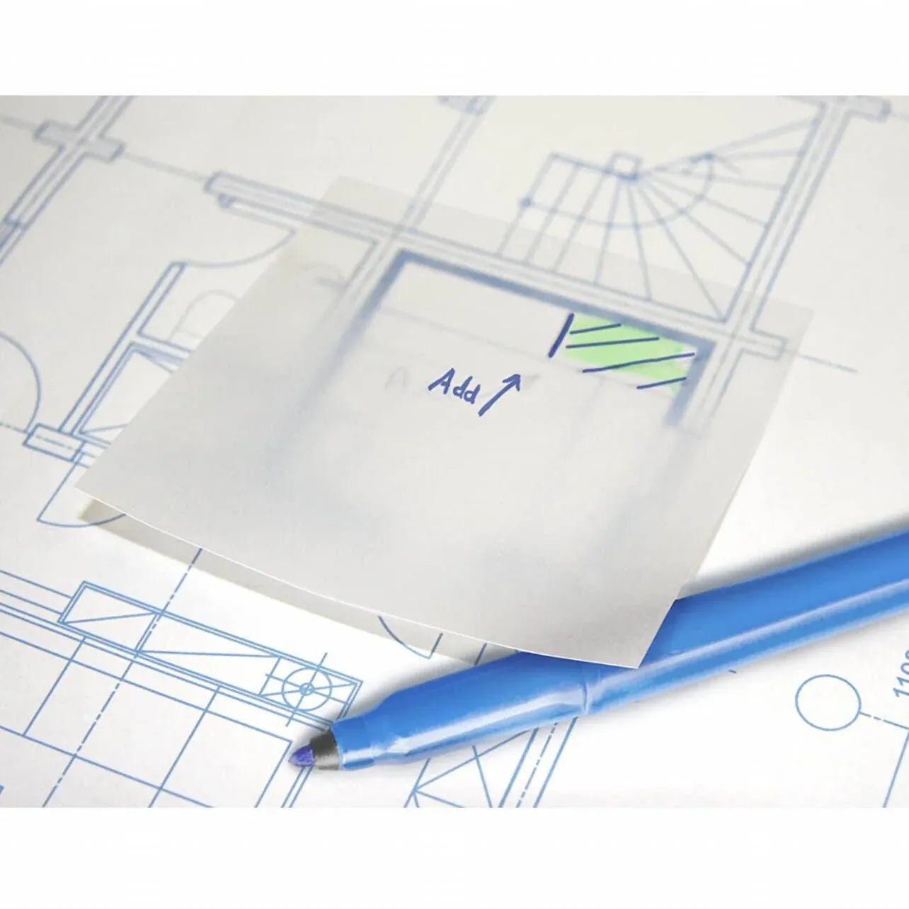 50 Sheets Clear Sticky Notes Pad Waterproof Self-Adhesive Memo Message Note Au - 50 Sheets V528-QTY-50SHEETS46840