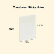 50 Sheets Clear Sticky Notes Pad Waterproof Self-Adhesive Memo Message Note Au - 50 Sheets V528-QTY-50SHEETS46840
