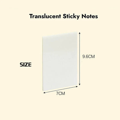50 Sheets Clear Sticky Notes Pad Waterproof Self-Adhesive Memo Message Note Au - 50 Sheets V528-QTY-50SHEETS46840