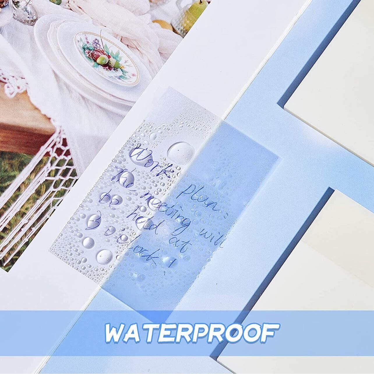 50 Sheets Clear Sticky Notes Pad Waterproof Self-Adhesive Memo Message Note Au - 50 Sheets V528-QTY-50SHEETS46840