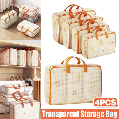 4pcs Large Capacity Quilt Storage Bags for Clothes Luggage Moving Organising Bag V528-QUILT-STORAGE-4PCS-321414