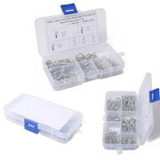 100Pcs Heavy-Duty Zinc-Plated R Clips Pin Tractor Hitch Assortment V528-R-PIN-100PCS-23110