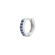 925 Sterling Silver Gold Rings Plated Cubic Crystal Cuff Huggie Hoop Earrings Au - Silver-Calaite Crystal V528-R-SILVER-CALAITECRYSTAL-89064