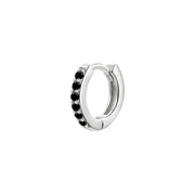 925 Sterling Silver Gold Rings Plated Cubic Crystal Cuff Huggie Hoop Earrings Au - Silver-Calaite Crystal V528-R-SILVER-CALAITECRYSTAL-89064
