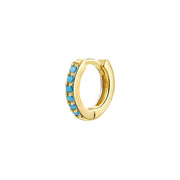 925 Sterling Silver Gold Rings Plated Cubic Crystal Cuff Huggie Hoop Earrings Au - Silver-Calaite Crystal V528-R-SILVER-CALAITECRYSTAL-89064
