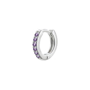 925 Sterling Silver Gold Rings Plated Cubic Crystal Cuff Huggie Hoop Earrings Au - Silver-Clear Crystal V528-R-SILVER-CLEARCRYSTAL-78900