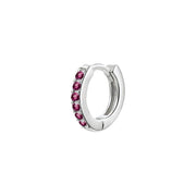 925 Sterling Silver Gold Rings Plated Cubic Crystal Cuff Huggie Hoop Earrings Au - Silver-Clear Crystal V528-R-SILVER-CLEARCRYSTAL-78900