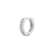 925 Sterling Silver Gold Rings Plated Cubic Crystal Cuff Huggie Hoop Earrings Au - Silver-Red Crystal V528-R-SILVER-REDCRYSTAL-34221