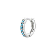 925 Sterling Silver Gold Rings Plated Cubic Crystal Cuff Huggie Hoop Earrings Au - Silver-Red Crystal V528-R-SILVER-REDCRYSTAL-34221