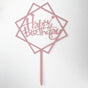 Happy Birthday Acrylic Cake Topper Cake Decoration Golden Silver Party - R20 V528-R20-35544