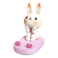 Cartoon Rabbit Phone Holder Desktop Stand Cute Mobile Phone Stand for Office - Pink V528-RABBIT-PINK-832761