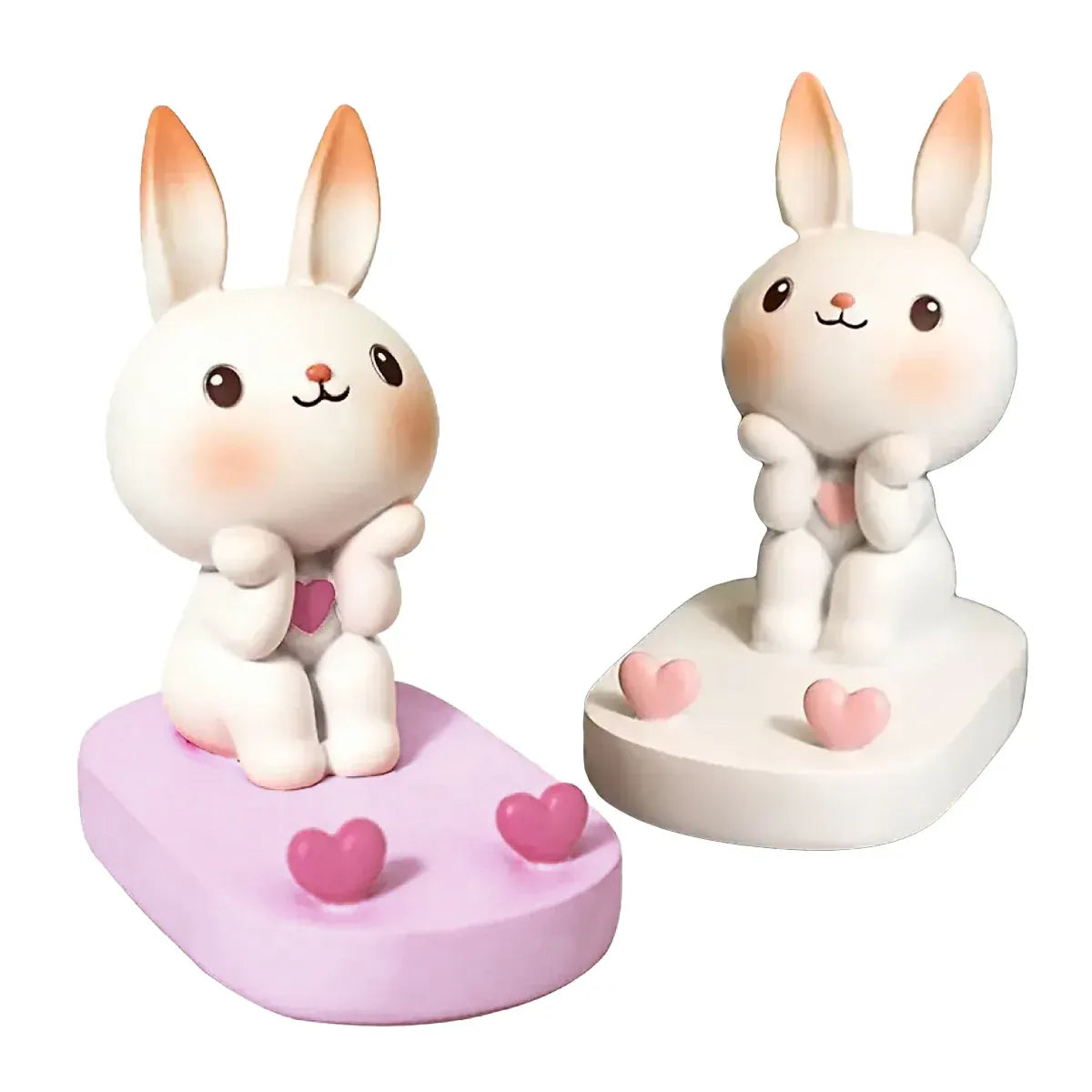 Cartoon Rabbit Phone Holder Desktop Stand Cute Mobile Phone Stand for Office - Pink V528-RABBIT-PINK-832761