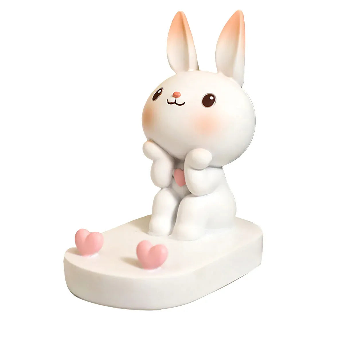Cartoon Rabbit Phone Holder Desktop Stand Cute Mobile Phone Stand for Office - White V528-RABBIT-WHITE-593873