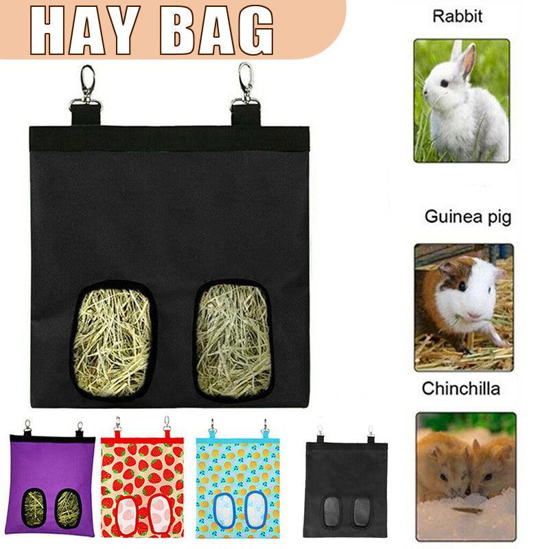 Hay Bag Guinea Pig Rabbit Feeding Bag Animal Hay Feeder Bag Hanging Feeder - Purple V528-RABBITFEEDINGBAG-PURPLE-321178