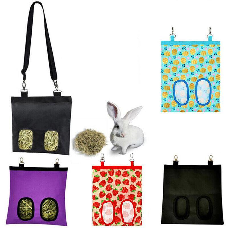 Hay Bag Guinea Pig Rabbit Feeding Bag Animal Hay Feeder Bag Hanging Feeder - Purple V528-RABBITFEEDINGBAG-PURPLE-321178
