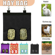 Hay Bag Guinea Pig Rabbit Feeding Bag Animal Hay Feeder Bag Hanging Feeder - Red V528-RABBITFEEDINGBAG-RED-346083