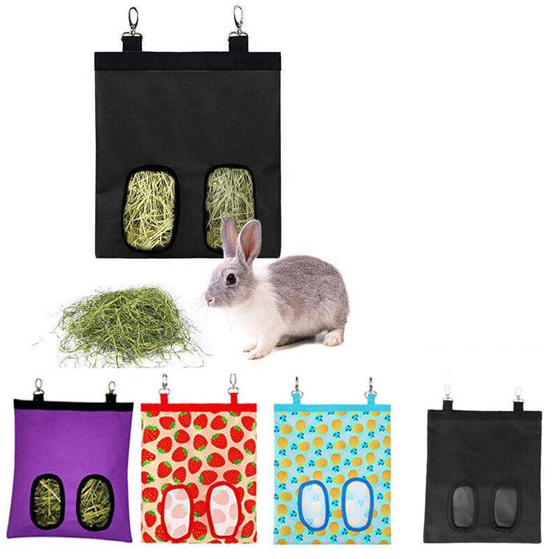 Hay Bag Guinea Pig Rabbit Feeding Bag Animal Hay Feeder Bag Hanging Feeder - Red V528-RABBITFEEDINGBAG-RED-346083