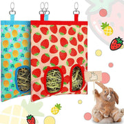 Hay Bag Guinea Pig Rabbit Feeding Bag Animal Hay Feeder Bag Hanging Feeder - Yellow V528-RABBITFEEDINGBAG-YELLOW-395315