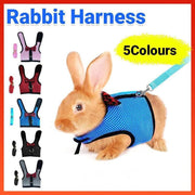 Rabbit Vest Harness Leash Lead Small Animal Pet Mesh Hamster Bunny Traction Rope S - Pink V528-RABBITHARNESS-PINK-S-293313