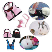 Rabbit Vest Harness Leash Lead Small Animal Pet Mesh Hamster Bunny Traction Rope S - Red V528-RABBITHARNESS-RED-S-312311