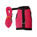 Small Animal Harness Guinea Pig Forret Hamster Rabbit Squirrel Vest Clothes Lead M Size - Rose Red V528-RABBITVEST-RED-M-36083