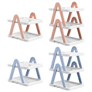 2/3 Tier Removable Shoe Rack Folding Storage Shelf Simple Space Saving Organizer - 2Tier-Blue V528-RACK-2-BLUE-957236