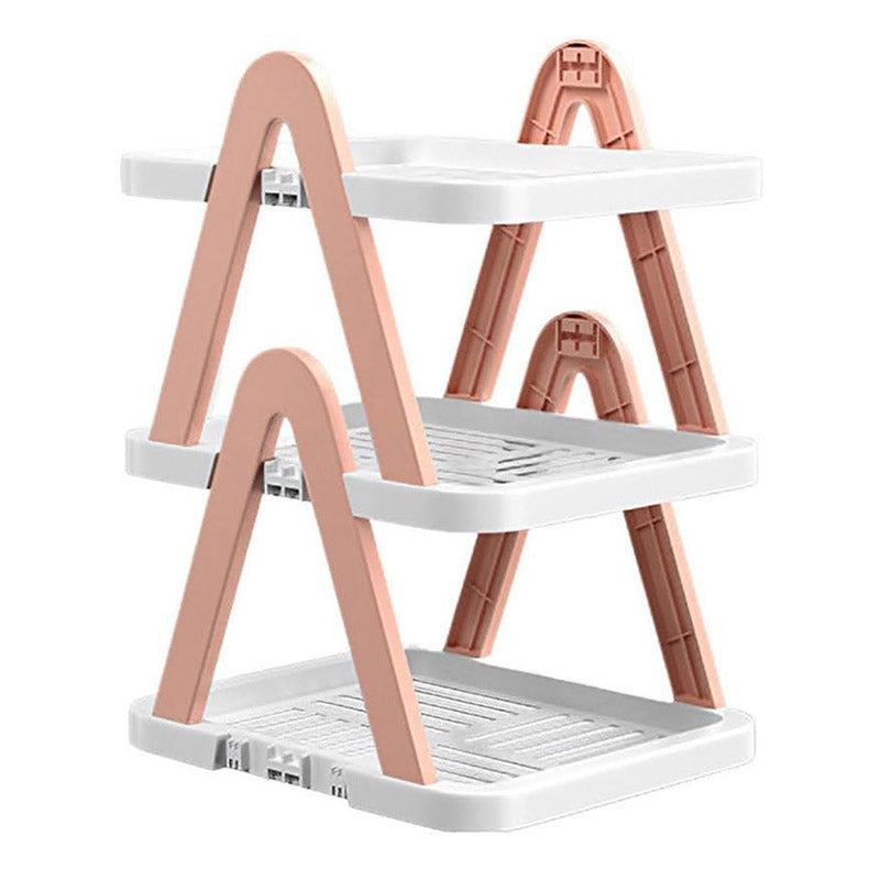 2/3 Tier Removable Shoe Rack Folding Storage Shelf Simple Space Saving Organizer - 2Tier-Blue V528-RACK-2-BLUE-957236