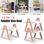 2/3 Tier Removable Shoe Rack Folding Storage Shelf Simple Space Saving Organizer - 2Tier-Pink V528-RACK-2-PINK-397325