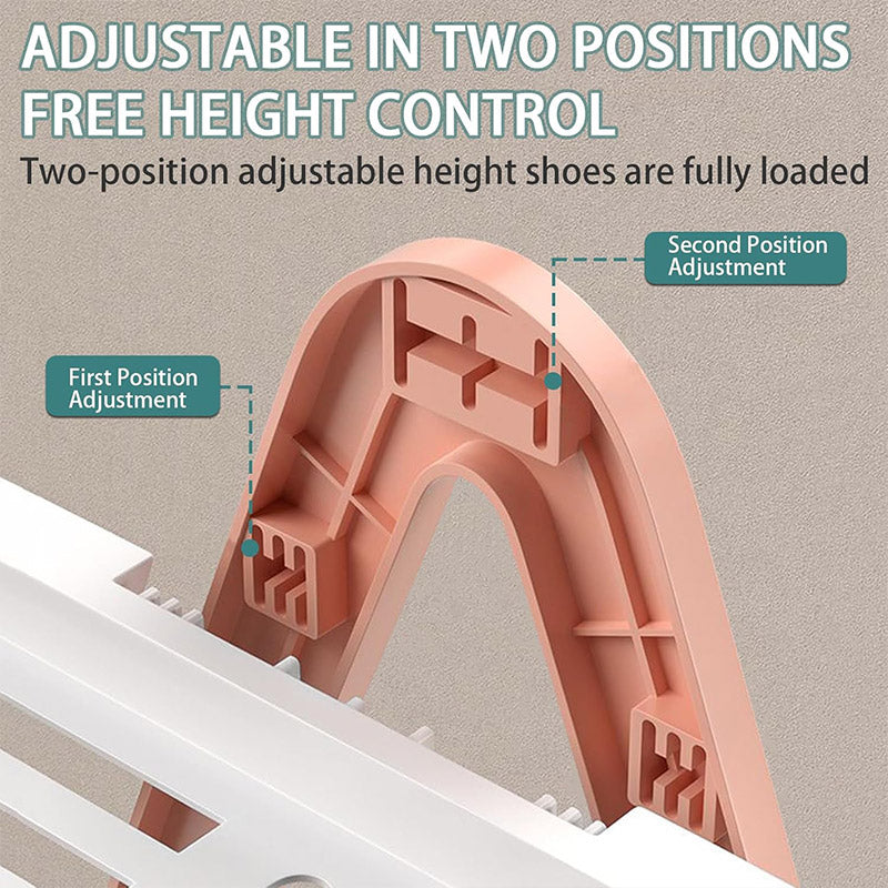 2/3 Tier Removable Shoe Rack Folding Storage Shelf Simple Space Saving Organizer - 2Tier-Pink V528-RACK-2-PINK-397325