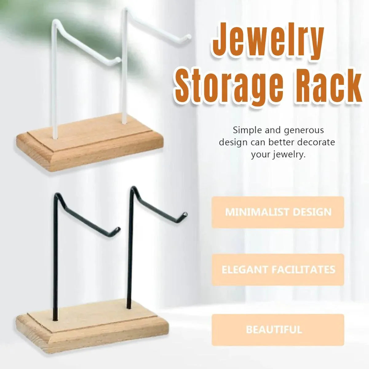Iron Earrings Display Rack Jewellery Holder Hanging Keychain Bracelet Shelf - White V528-RACK-2-WHITE-413435