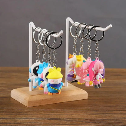 Iron Earrings Display Rack Jewellery Holder Hanging Keychain Bracelet Shelf - White V528-RACK-2-WHITE-413435