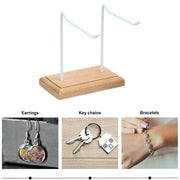 Iron Earrings Display Rack Jewellery Holder Hanging Keychain Bracelet Shelf - White V528-RACK-2-WHITE-413435
