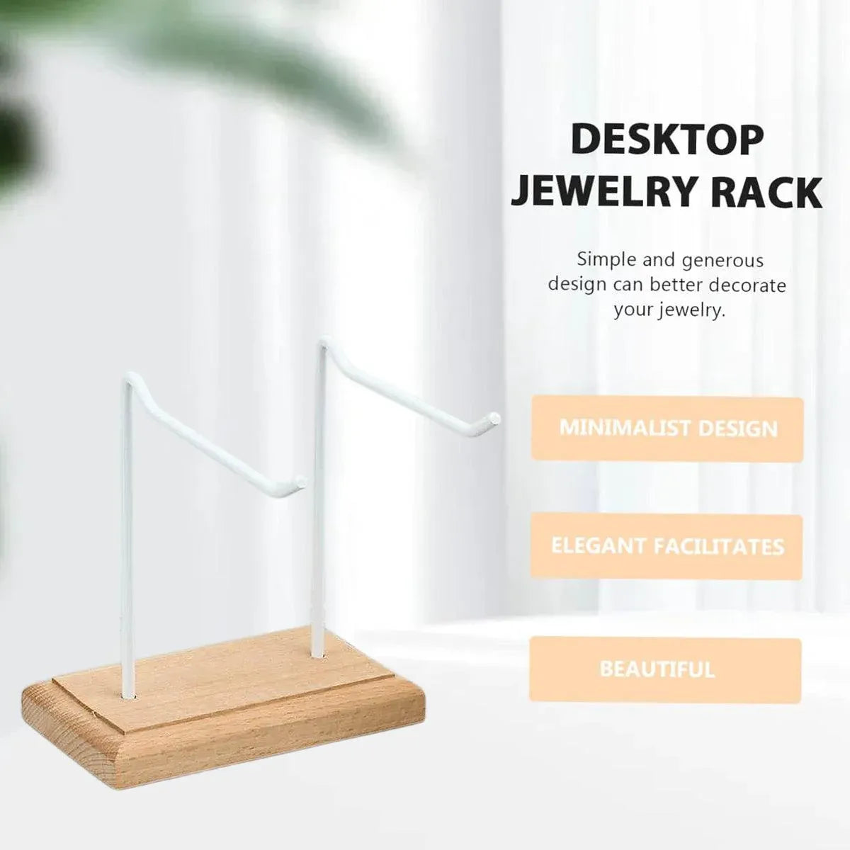 Iron Earrings Display Rack Jewellery Holder Hanging Keychain Bracelet Shelf - White V528-RACK-2-WHITE-413435