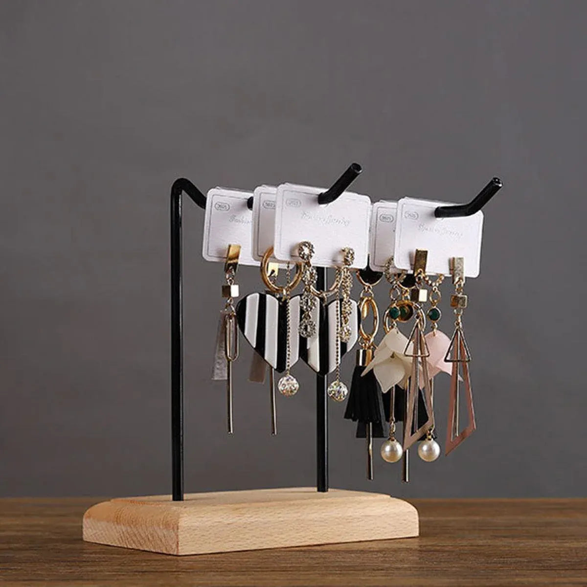 Iron Earrings Display Rack Jewellery Holder Hanging Keychain Bracelet Shelf - White V528-RACK-2-WHITE-413435
