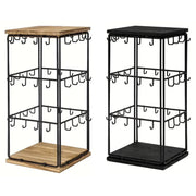 Iron Desktop Earrings Display Organizer Jewellery Stand Holder for Home Storage - Black V528-RACK-BLACK-172396
