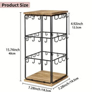 Iron Desktop Earrings Display Organizer Jewellery Stand Holder for Home Storage - Black V528-RACK-BLACK-172396