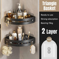 Bathroom Corner Shower Shelf Shampoo Soap Holder Rack Storage Organiser Caddy V528-RACK-BLACK-434157