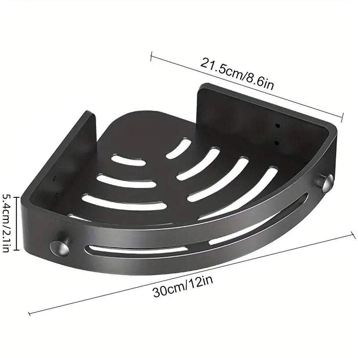 Bathroom Corner Shower Shelf Shampoo Soap Holder Rack Storage Organiser Caddy V528-RACK-BLACK-434157