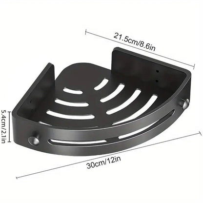 Bathroom Corner Shower Shelf Shampoo Soap Holder Rack Storage Organiser Caddy V528-RACK-BLACK-434157