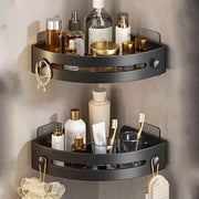 Bathroom Corner Shower Shelf Shampoo Soap Holder Rack Storage Organiser Caddy V528-RACK-BLACK-434157