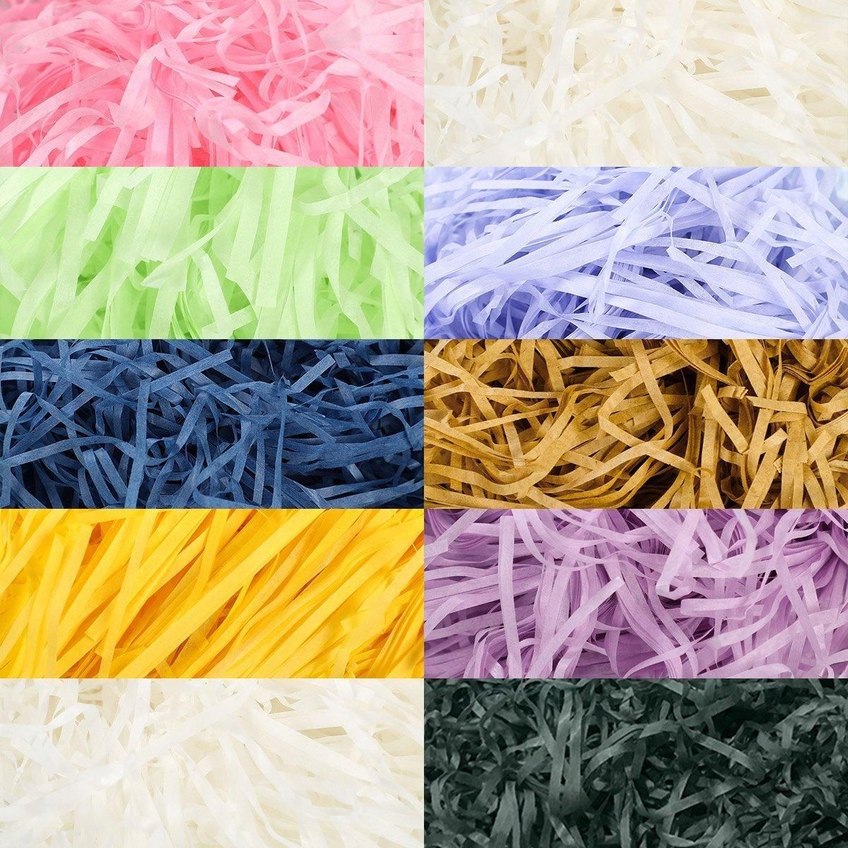500g Colorful Raffia Paper Shreds Gift Box Filler Decorative Packaging - 5Packs-Beige V528-RAFFIA-5PACKS-BEIGE-572365