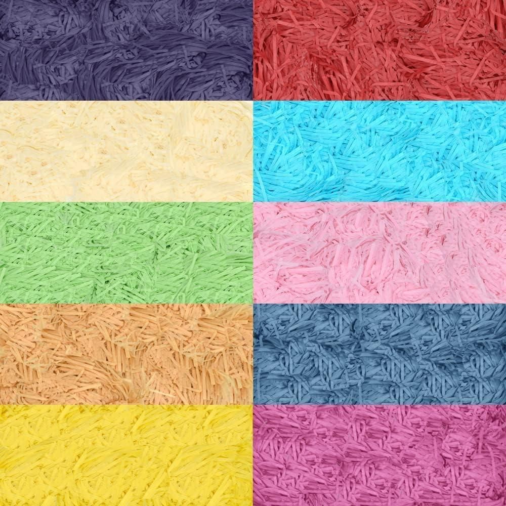 500g Colorful Raffia Paper Shreds Gift Box Filler Decorative Packaging - 5Packs-Beige V528-RAFFIA-5PACKS-BEIGE-572365