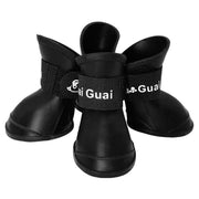 4pcs Cartoon Boots Pet Rain Shoes Waterproof Non-Slip Wear-Resistant Dog Shoes - Blue - S V528-RAIN-BOOTS-BLUE-S-101458