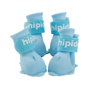 4pcs Cartoon Pet Rain Boots Waterproof Non-Slip Wear-Resistant Shoes for Dogs - Blue - M V528-RAIN-BOOTS-J-BLUE-M-394780