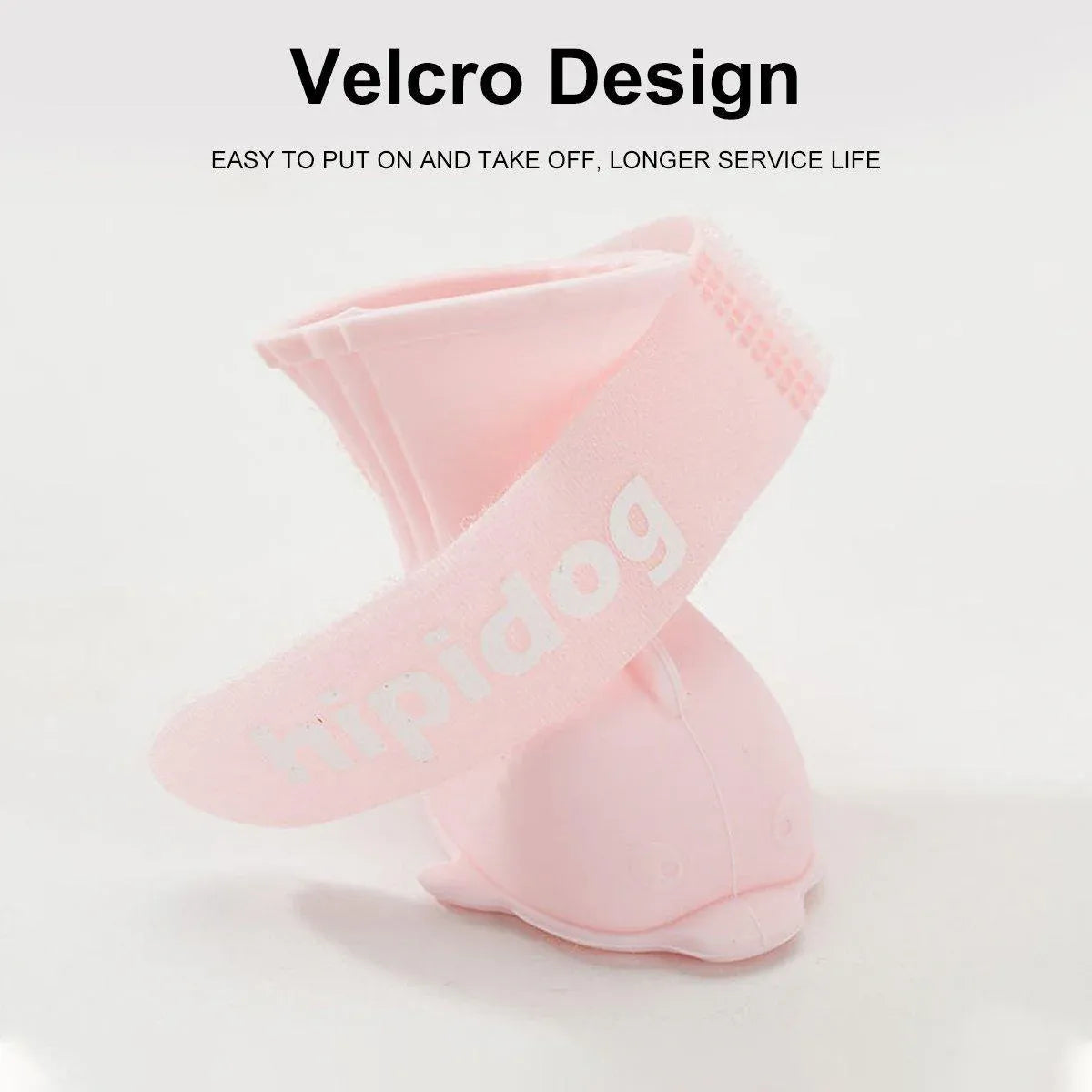 4pcs Cartoon Pet Rain Boots Waterproof Non-Slip Wear-Resistant Shoes for Dogs - Blue - M V528-RAIN-BOOTS-J-BLUE-M-394780