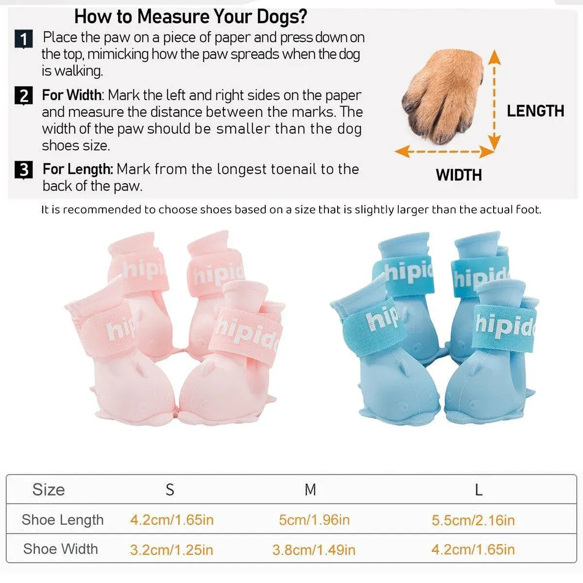 4pcs Cartoon Pet Rain Boots Waterproof Non-Slip Wear-Resistant Shoes for Dogs - Blue - S V528-RAIN-BOOTS-J-BLUE-S-979564