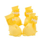 4pcs Cartoon Pet Rain Boots Waterproof Non-Slip Wear-Resistant Shoes for Dogs - Yellow - M V528-RAIN-BOOTS-J-YELLOW-M-434505
