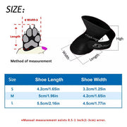 4pcs Cartoon Boots Pet Rain Shoes Waterproof Non-Slip Wear-Resistant Dog Shoes - Yellow - S V528-RAIN-BOOTS-YELLOW-S-867299