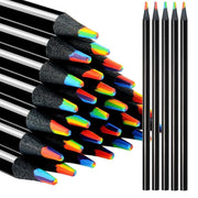 Rainbow Colour Pencils Multicolour Gradient Drawing Pencils for Students V528-RAINBOW-PENCIL-BLACK-16PCS-843965